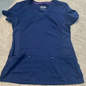 Navy blue Healing Hands scrub set